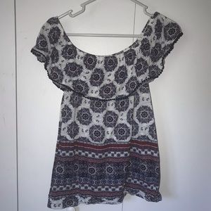 Off The Shoulder Flower Top